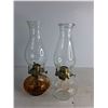 Image 2 : (2) Vintage Lamplight Farms Gass Oil Lamps 13" Tall - PICK UP