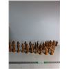 Image 1 : A Set Of Ceramic Carved Figurine Chess Pieces