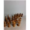 Image 3 : A Set Of Ceramic Carved Figurine Chess Pieces