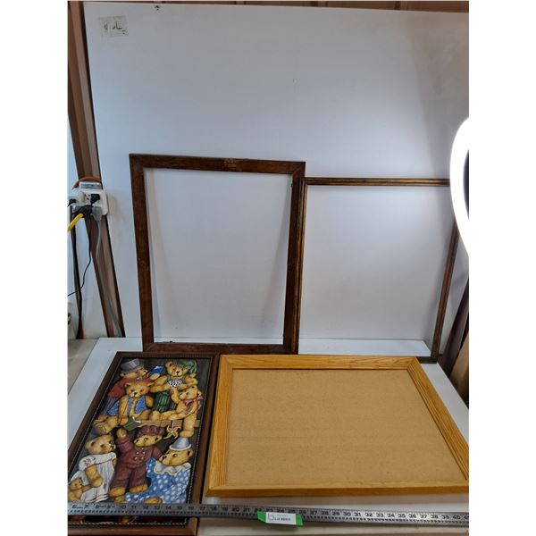 Teddy Bear Painting, Picture Frame (in Pieces)- Cannot ship