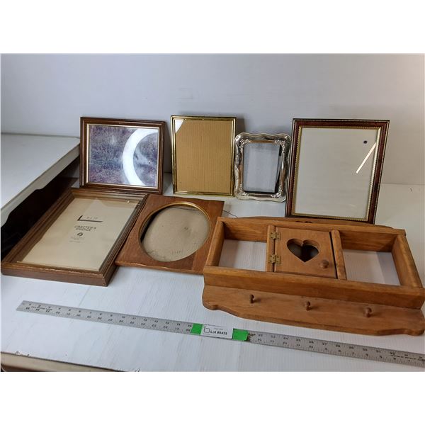 Photo Frames & Wooden Shelf Up to 18.25" x 13.5", Cannot Ship