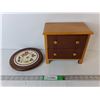 Image 1 : Wooden Miniature Dresser 8.25" Tall & Cheeseboard