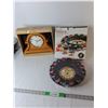 Image 1 : Wooden Mantle Clock & Roulette Drinking Game- Both NIB