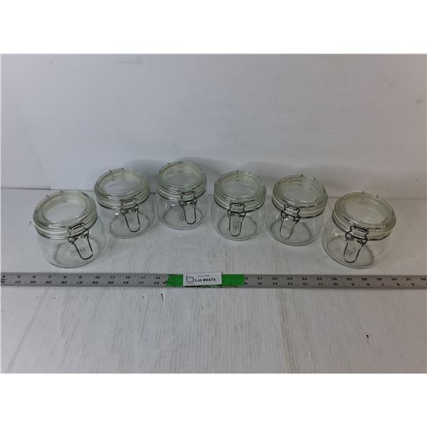 (6) Glass Jars 4.5" Tall
