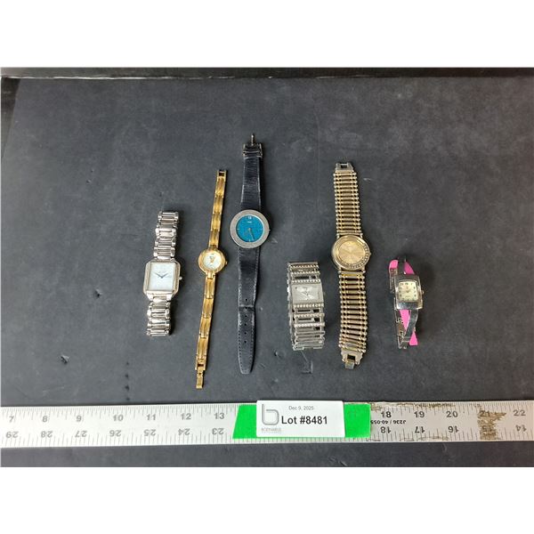 (6) Watches- Citizen Eco Drive- Working, M&M, Cenere, Misc.--As Is