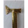 Image 2 : Wood & Brass Shepherd's Axe/Cane 36.25", Cannot Ship