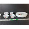 Image 1 : (4) Milk Glass Teacups & Plates