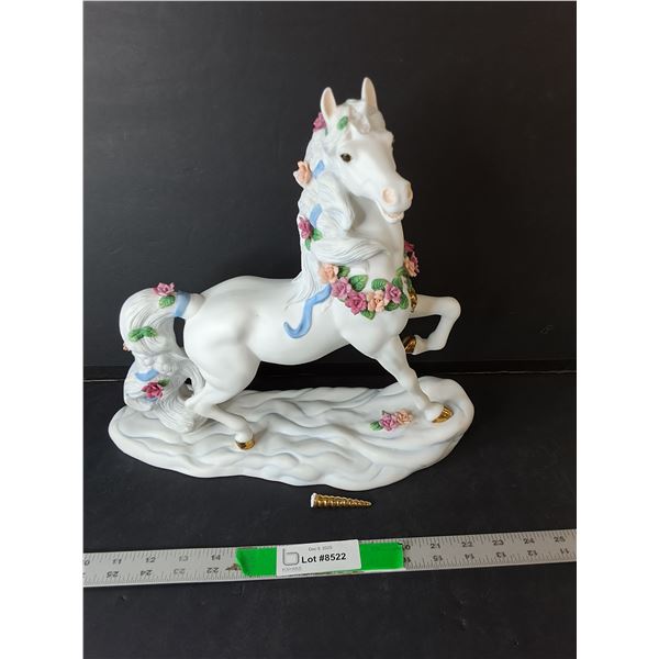 Ceramic Unicorn Figurine 14" Long x 13.5" Tall- Broken Horn - PICK UP