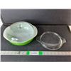 Image 1 : Pyrex Bowl 10" Diameter & (2) Lids