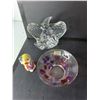 Image 3 : Queen Elizabeth II Coronation Plate, Glass Eagle Figurine, Casserole Dish 8.75" Diameter, Misc.