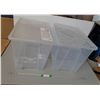 Image 1 : *(2) Ikea Plastic Storage Totes with Lids- One Not Fitting, 22" x 15.5" x 16.5", Cannot Ship