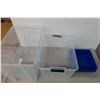 Image 2 : *(2) Plastic Storage Totes Up to 22" x 15.5" x 16.5"- One Lid Clip Broken & Paper Sorting Tray, Cann