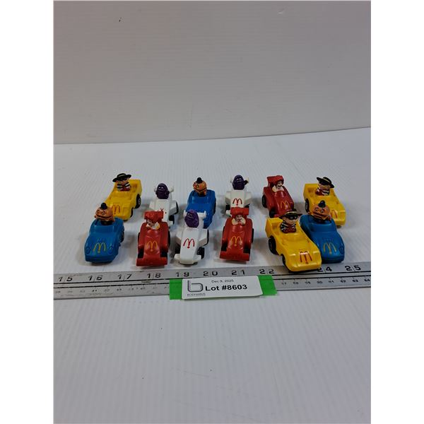 (12) McDonalds Kids Meal Toy Vehicles