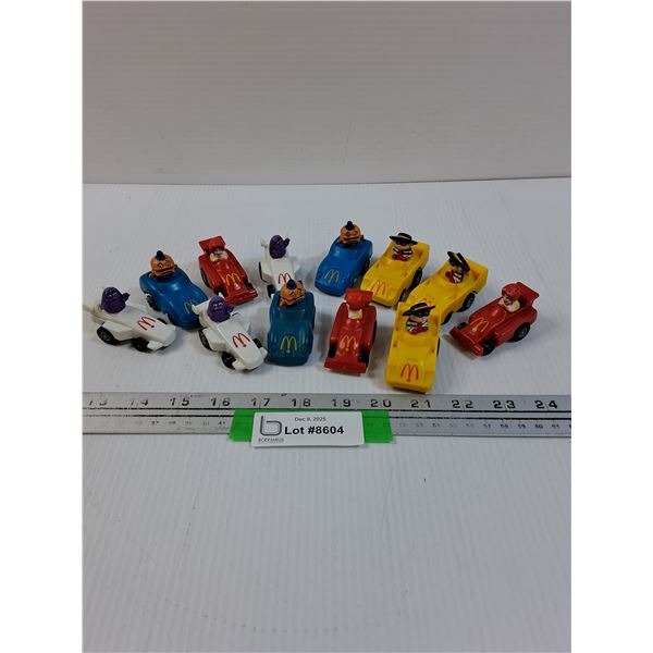 (12) McDonalds Kids Meal Toy Vehicles