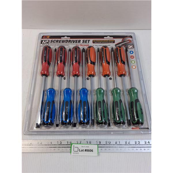 Screwdriver Set - 12 Piece - NIB