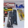 Image 3 : Tool Lot: Zip Ties, Inspection Camera, Reader, Heat Shrinks, Hole Saw Bits, Misc
