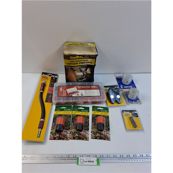 Tool Lot: Magnetic Bit Holder, Heat Shrink, Hole Saw, Magnets, Misc