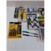 Image 4 : Tool Lot: Snap Ring Pliers, Air Pressure Gauges, Heat Shrink, Bit Sets, Misc