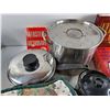Image 2 : Cooking Pots with Lid, Assorted Books, Oven Mitten, Electric Cooker Pot - As Is