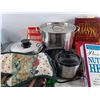 Image 3 : Cooking Pots with Lid, Assorted Books, Oven Mitten, Electric Cooker Pot - As Is