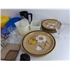 Image 4 : Plastic Containers, Goblets,  Ceramic Dining Plates, Insulated Cup, Measuring Pitchers, Misc