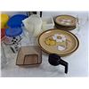 Image 6 : Plastic Containers, Goblets,  Ceramic Dining Plates, Insulated Cup, Measuring Pitchers, Misc