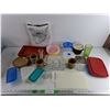 Image 1 : Coffee Cups & Saucers, Glasses, Cutting Board, Pencil Carbon Paper, Plastic Containers & Lids, Misc