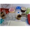Image 6 : Coffee Cups & Saucers, Glasses, Cutting Board, Pencil Carbon Paper, Plastic Containers & Lids, Misc