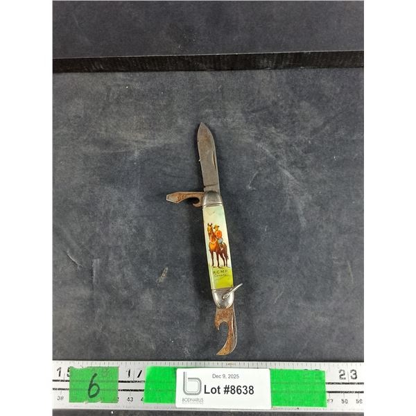 Vintage RCMP Canada Pocket Knife/Bottle Opener