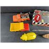 Image 3 : Toy Trucks, Scalpel, Carved Wood Boat, Piggy Coin Bank, Misc