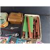 Image 6 : Wooden Ruler, Miniature Wrenches, Jewelry Box, Pencil Sharpener, Trading Cards, Misc