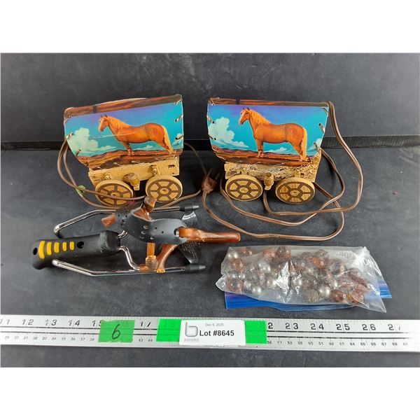 Small Light Up Chuckwagon Lamps - Tested, Sling Shot & Marbles