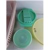 Image 2 : Tupperware 3 Piece Grater, Bowls with Lids, Laundry Basket 16" x 22" x 11", Cannot Ship