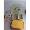 Image 5 : Tupperware Containers, 13" Plastic Serving Tray, Misc