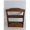 Image 3 : Wooden Wall Mount Spice Rack 12" x 14" x 2"