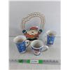 Image 1 : Ceramic Christmas Mugs, Santa Claus Desk Decor