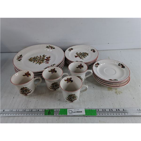 Brick Oven Stoneware 16 Piece Set Service for 4