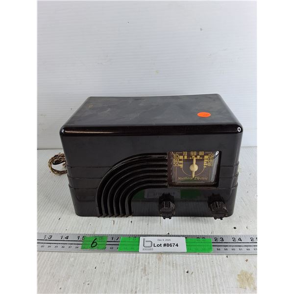 Vintage Northern Electric Radio - As Is