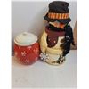Image 2 : (5) Christmas Themed Mugs,Sign,Cookie Jar, Decor