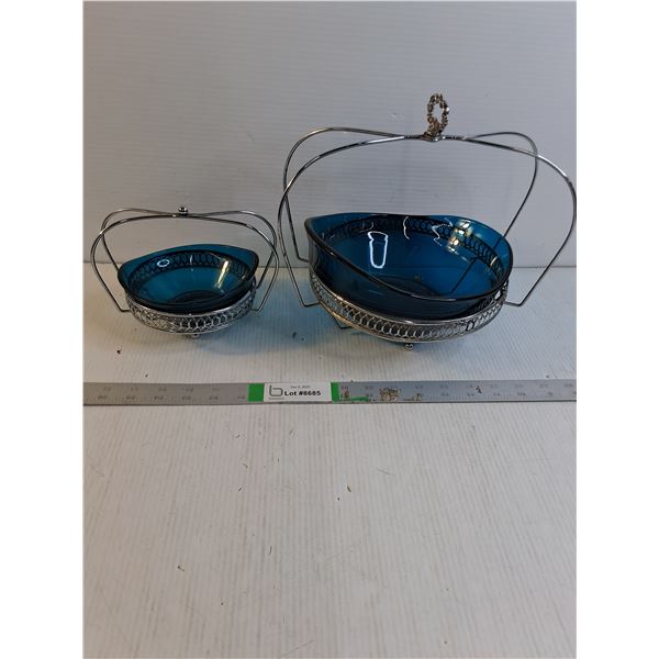 (2) Vintage Glass Serving Dishes-not matching - Pick Up Preferred
