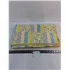 Image 1 : Hand Made Blue/Yellow Baby Blanket - 44" x 40"