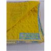 Image 2 : Hand Made Blue/Yellow Baby Blanket - 44" x 40"