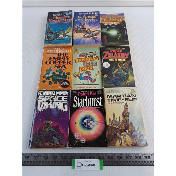 (8) Paperback Novels, Joke Book