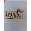 Image 2 : (2) Resin China Dragon Figurines Approx 10"x6" - Pick Up Preferred