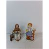 Image 5 : Ceramic Figurines Up to 5"- Ducks, Grandmas Knitting With Cat, Girl With Corn Teapot And Dove