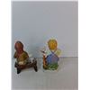Image 6 : Ceramic Figurines Up to 5"- Ducks, Grandmas Knitting With Cat, Girl With Corn Teapot And Dove