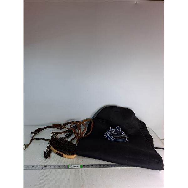 Horse Bridle, Horse Brush, Vancouver Canucks Seat Cover