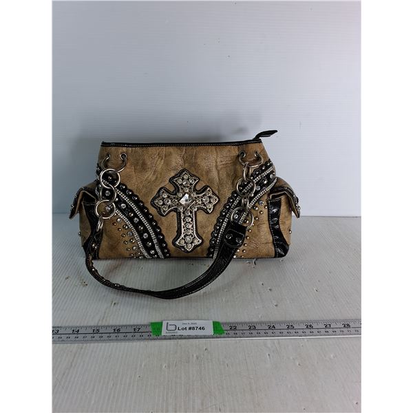 Zelris Western Silver Rhinestone Cross Women's Handbag