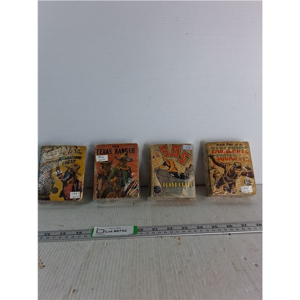 (4)The Big Little  Book- 50's Cost Guard, Parachute Squad USA, Guns In The Roaring West, The Texas R