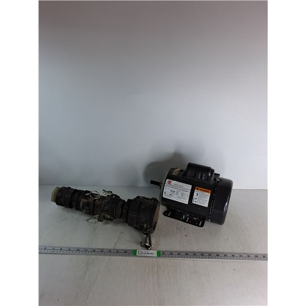 US Motors Farm Duty Motor, Hose Coupler Connector